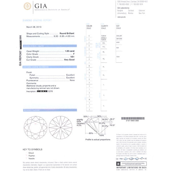 GIA Certified Diamond Earrings 1 ct (F Color, VS1 Clarity) 1 ct (F, VS2) image 3