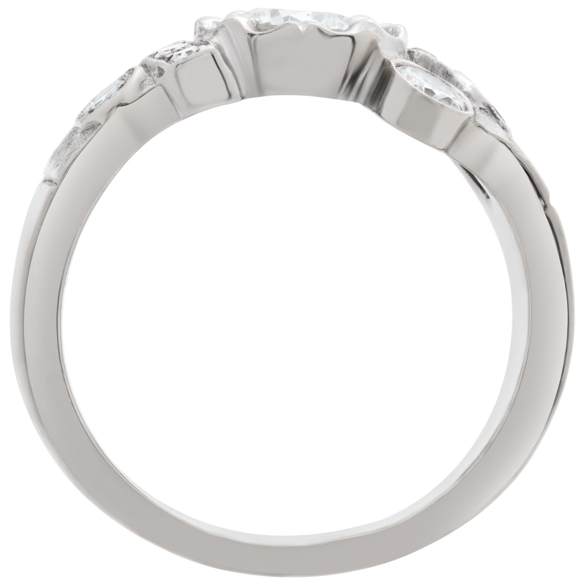 Diamond ring in 14k white gold. 0.80 carats in diamonds. Size 6.25 image 4
