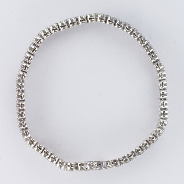 Diamond bracelet in 14k white gold with appr. 4.8 cts in diamonds image 3