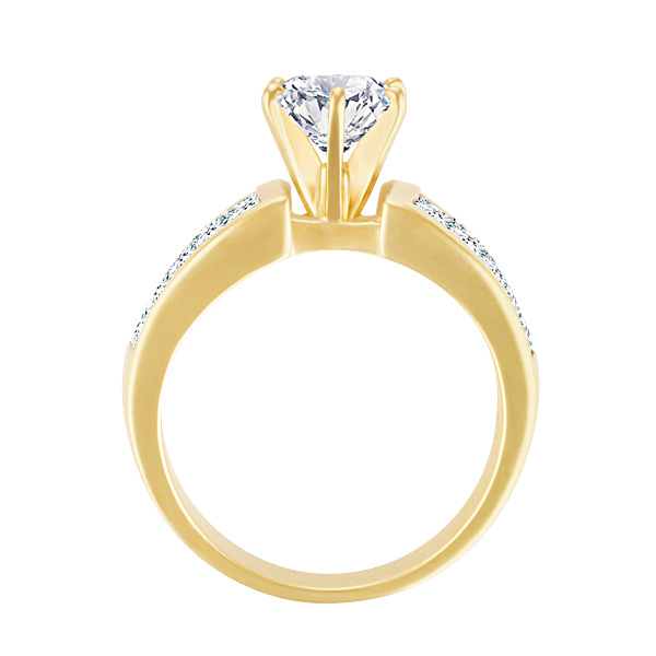 GIA Certified Diamond 1.12 cts (H Color, VS1 Clarity) ring set in 18k yellow gold. Size 5.5 image 3