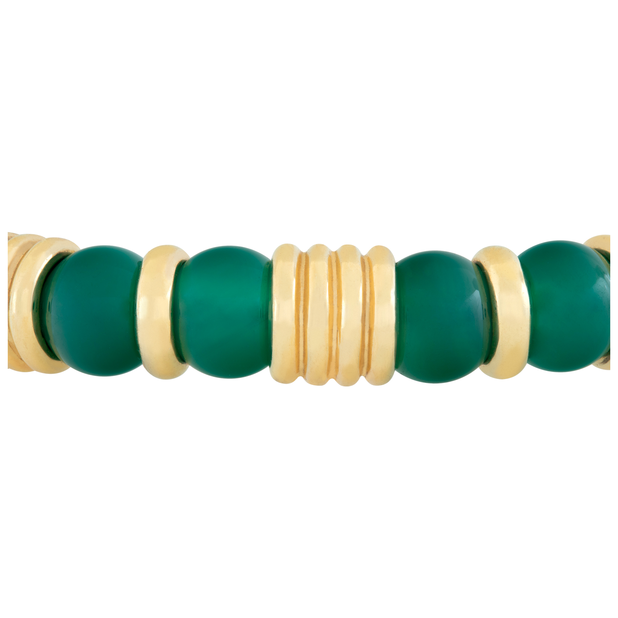 Caprice jade bracelet in 18k fits up to 5- 6.5 inch wrist image 2