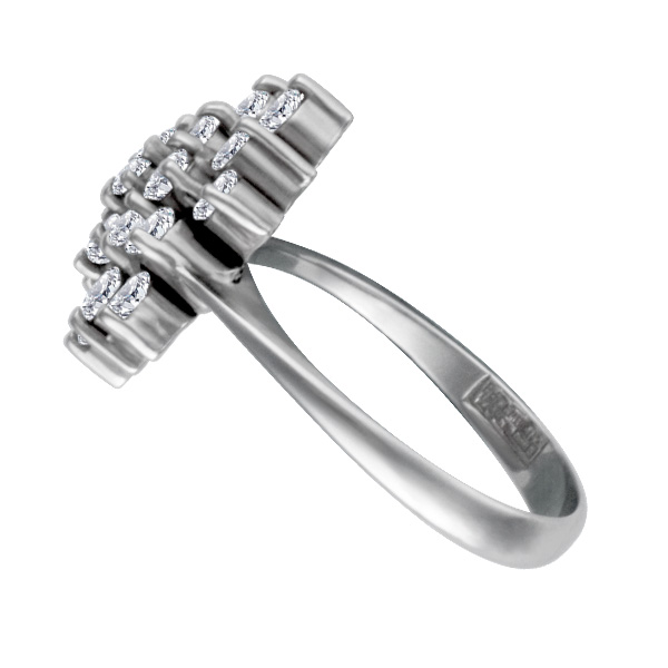Snowflake diamond ring in 18k w/g image 2