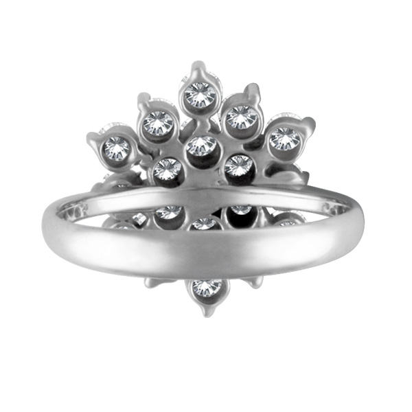 Snowflake diamond ring in 18k w/g image 3
