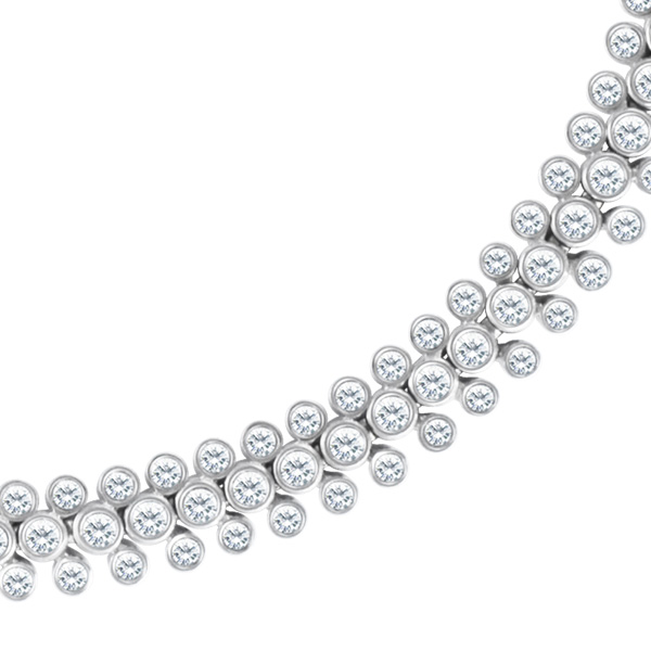 Diamond necklace and double bracelet set with 22.50 carats in diamonds image 2