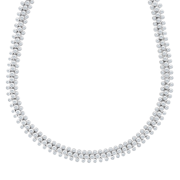 Diamond necklace and double bracelet set with 22.50 carats in diamonds image 3