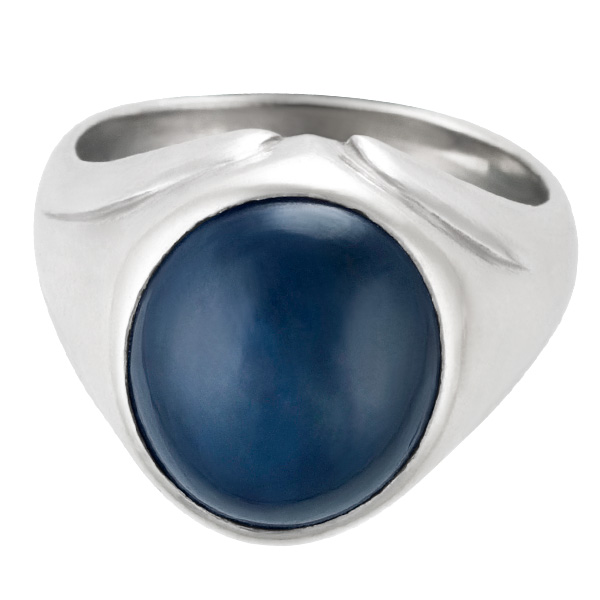 Linde star sapphire ring in 14k white gold image 1