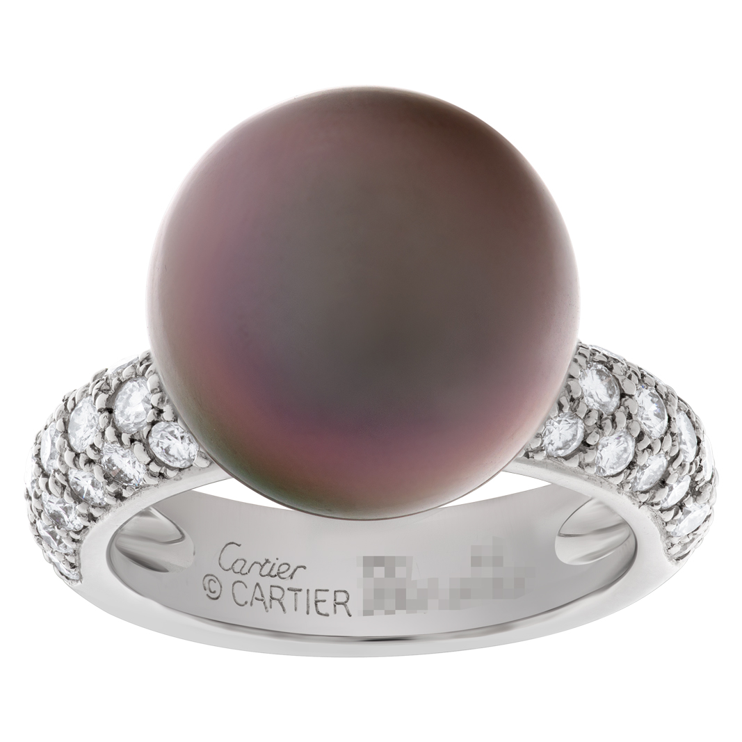 Cartier Tahitian black pearl \u0026 diamond 