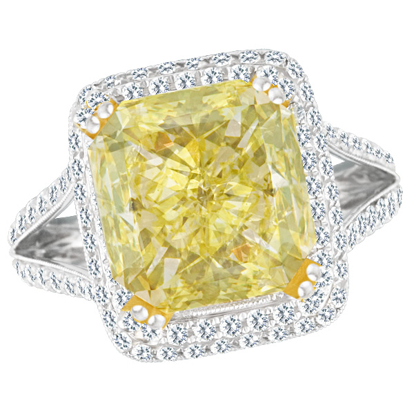 Gia Certified Cut Cornered Square Modified Brilliant Fancy Brownish Yellow I-1 Clarity image 1