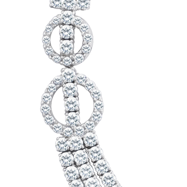 Sparkling diamond necklace in 18k white gold image 3