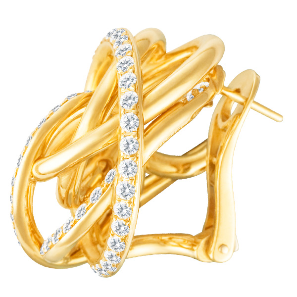 De Grisogono Matassa diamond earrings with 3.25 cts diamonds in 18k image 2