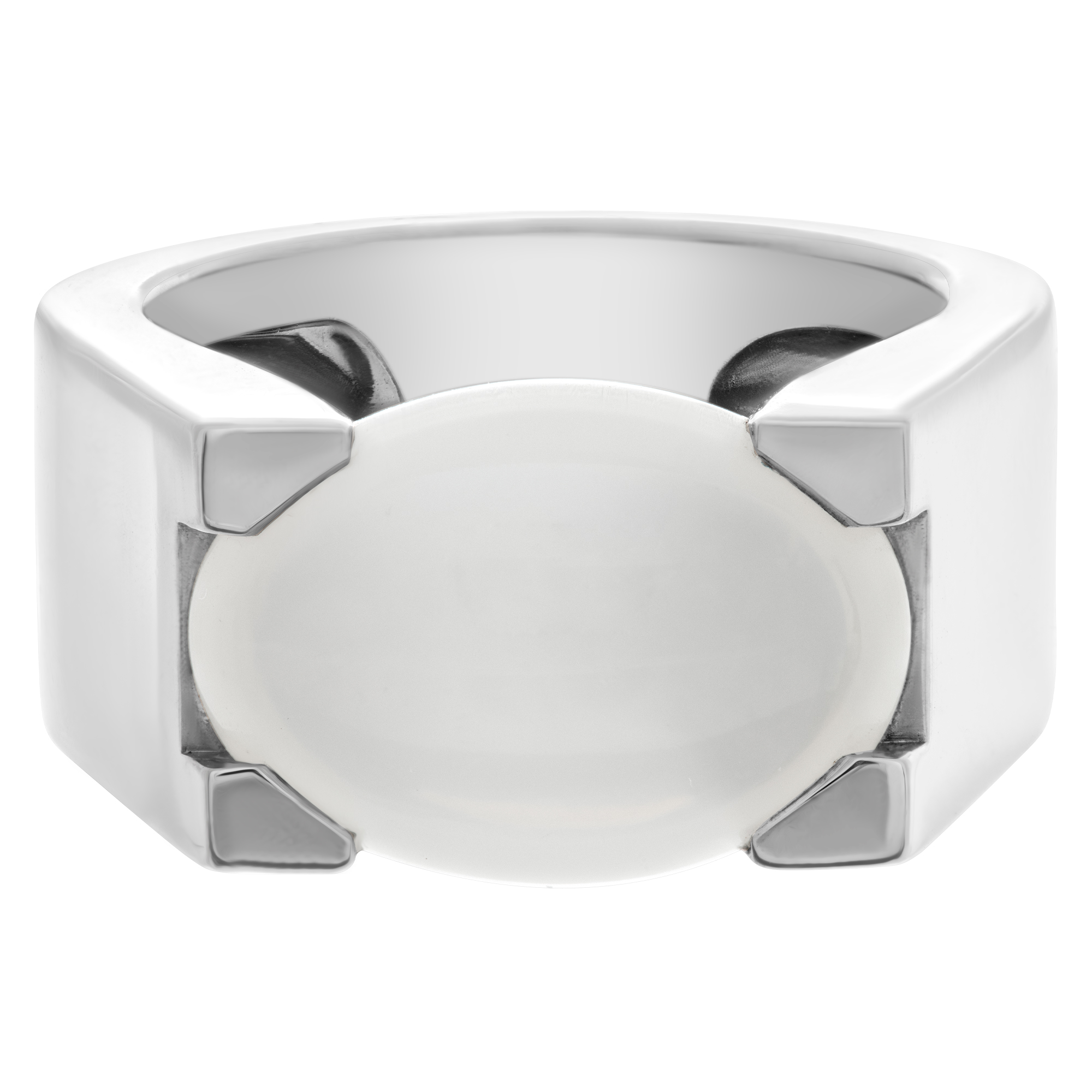Cartier cabochon moonstone ring in 18k white gold. image 2