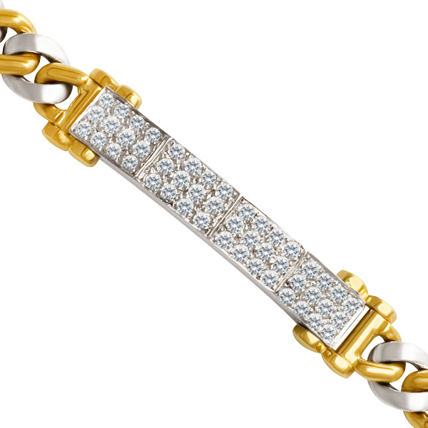 Diamond bracelet in 18k white & yellow gold with app. 1.90 cts in diamonds image 2