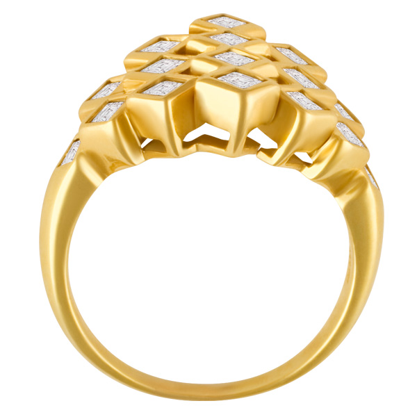 Geometric ring in 18k yellow gold with approx. 1.60 carats image 2