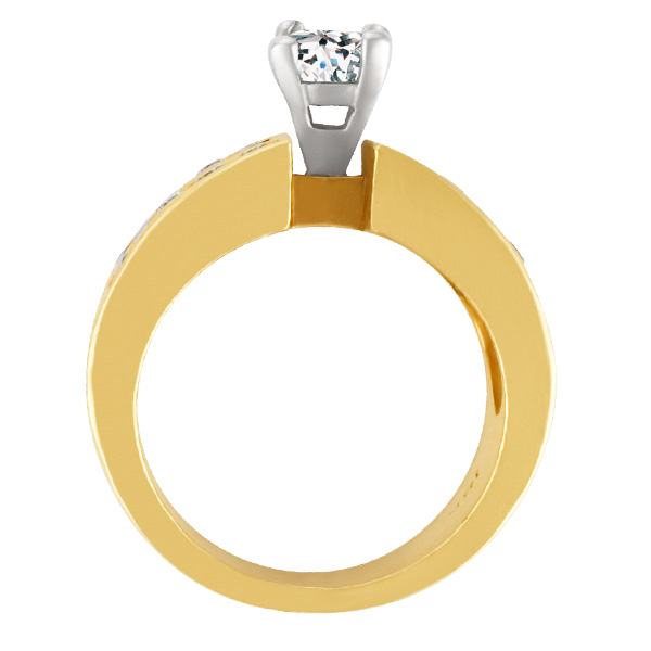 Diamond & sapphire ring in 18k image 2