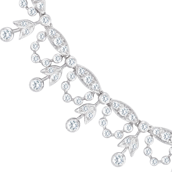 Diamond necklace in 18k white gold image 2