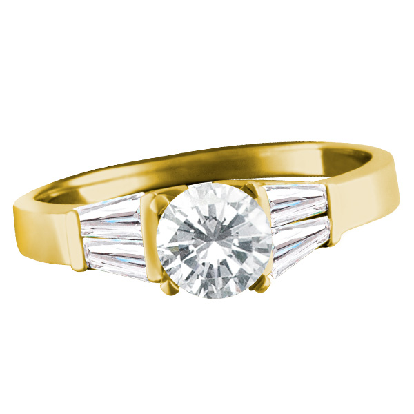 GIA Certified Diamond 1.07 cts (G color, I1 Clarity). Set in 18k white gold stud. image 1