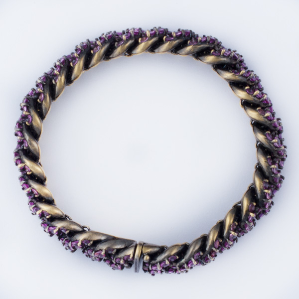 Pink sapphire 18k link bracelet image 3