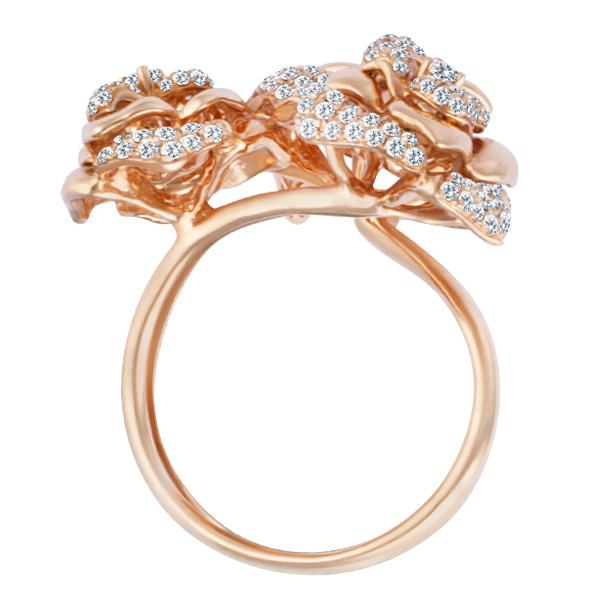  18k rose gold and diamond ring. image 2