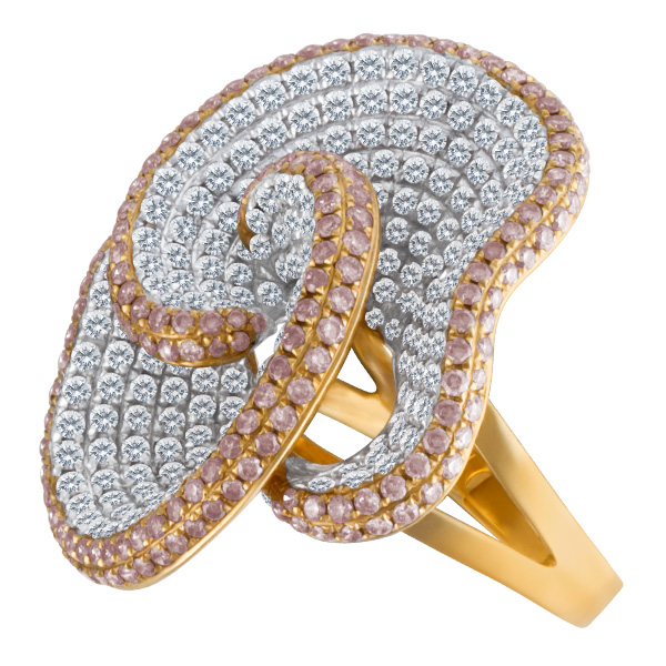 18k rose gold and diamonds ring image 2