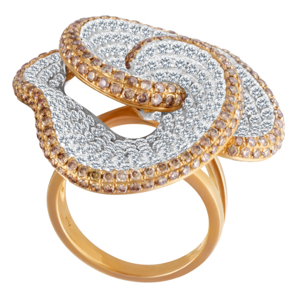 18k rose gold and diamonds ring image 3
