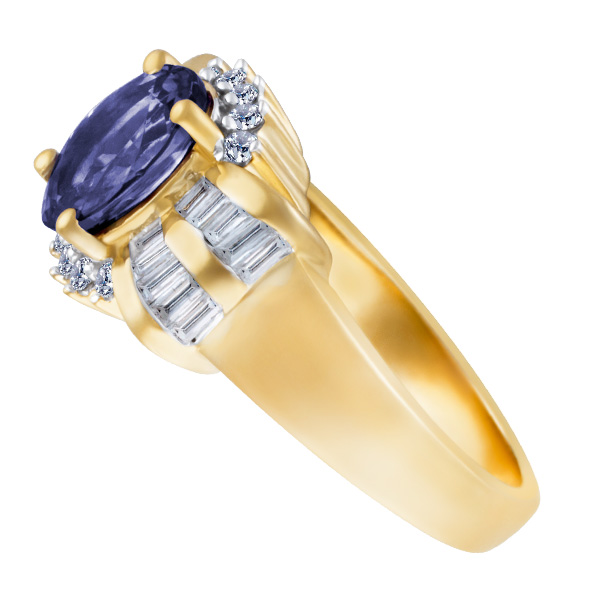 Outstanding oval cut tanzanite ring image 2