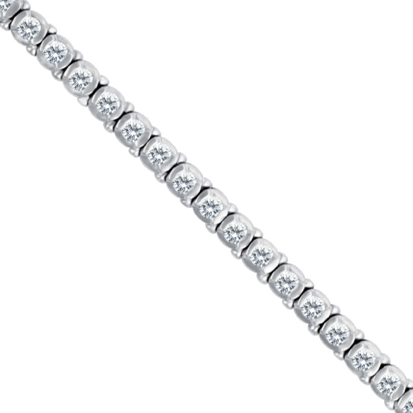 Diamond tennis bracelet in platinum with app. 3 cts in diamonds image 2