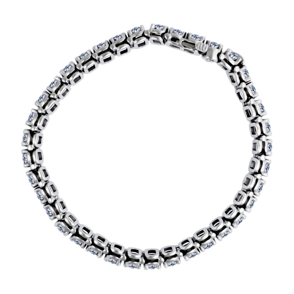 Diamond tennis bracelet in platinum with app. 3 cts in diamonds image 3