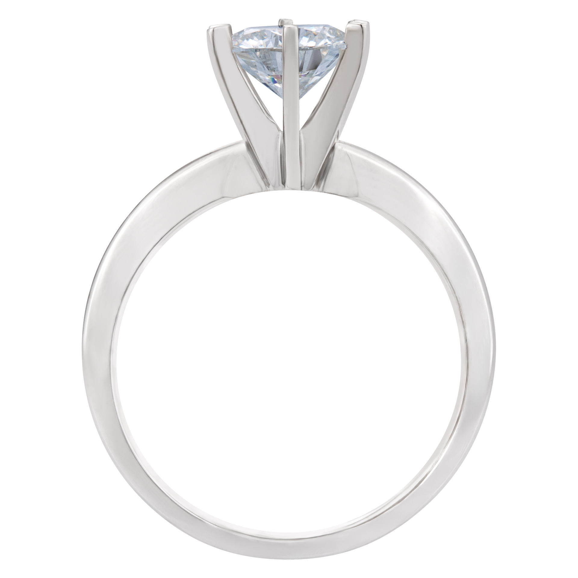 GIA Certified Round Diamond 1.02cts  (G Color I-1 Clarity). Set in 18k white gold stud image 2