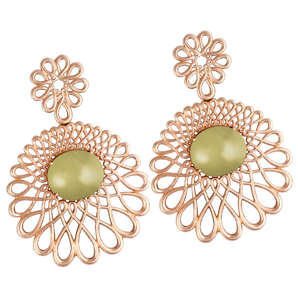 Carla Amorim 18k rose gold earrings with agate image 2