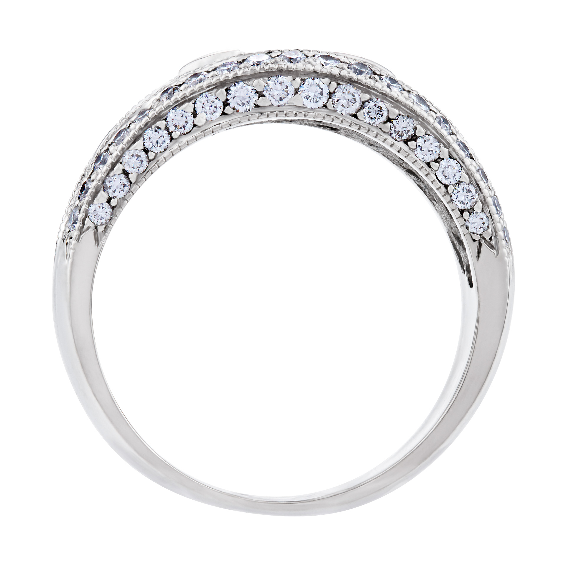JB Star ring with marquise and round diamonds in platinum image 2