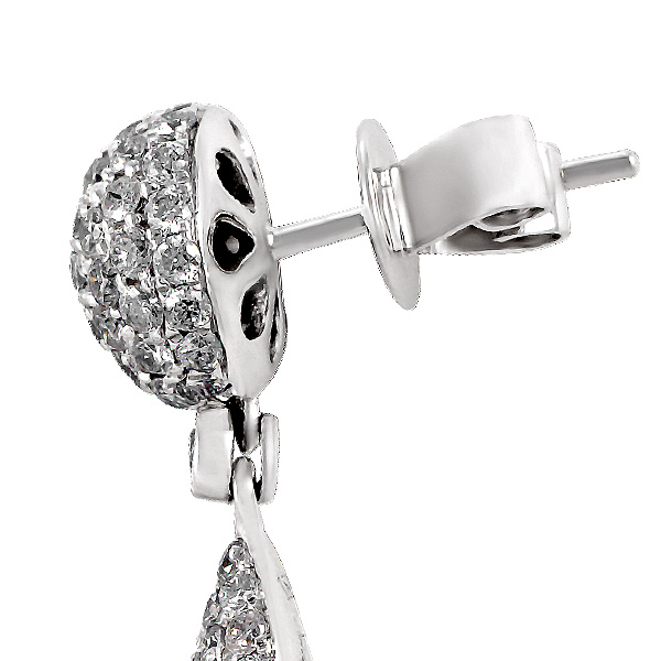 18k white gold and diamond  earrings image 4