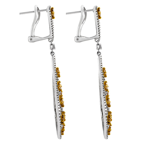 18k White Gold and diamond earrings image 2