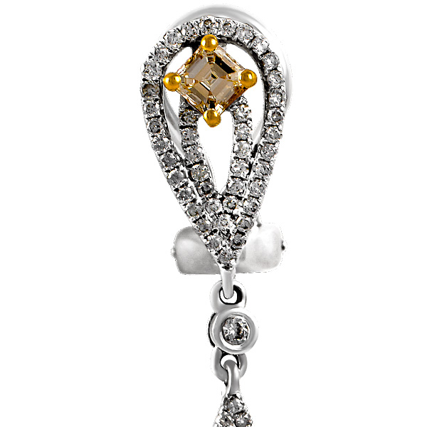 18k White Gold and diamond earrings image 3