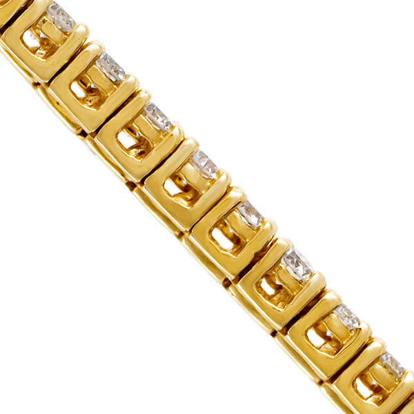 18k yellow gold drop diamond earrings image 3