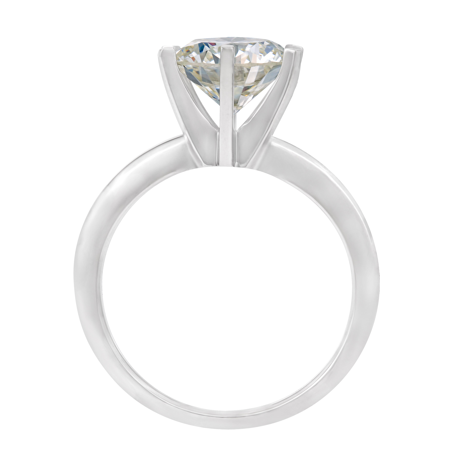 Gia Certified Round Diamond 2.19 Cts (L Color Vs2 Clarity) In A Platinum Setting With Diamonds image 2