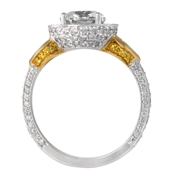 GIA Cerified diamond ring (D-color, SI2-clarity) image 3