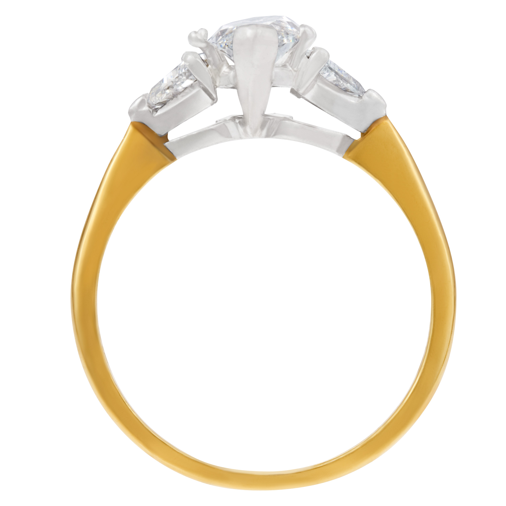 GIA Certified Diamond 1.30 cts (H color, SI2 clarity) ring set in 18k yellow gold. image 2