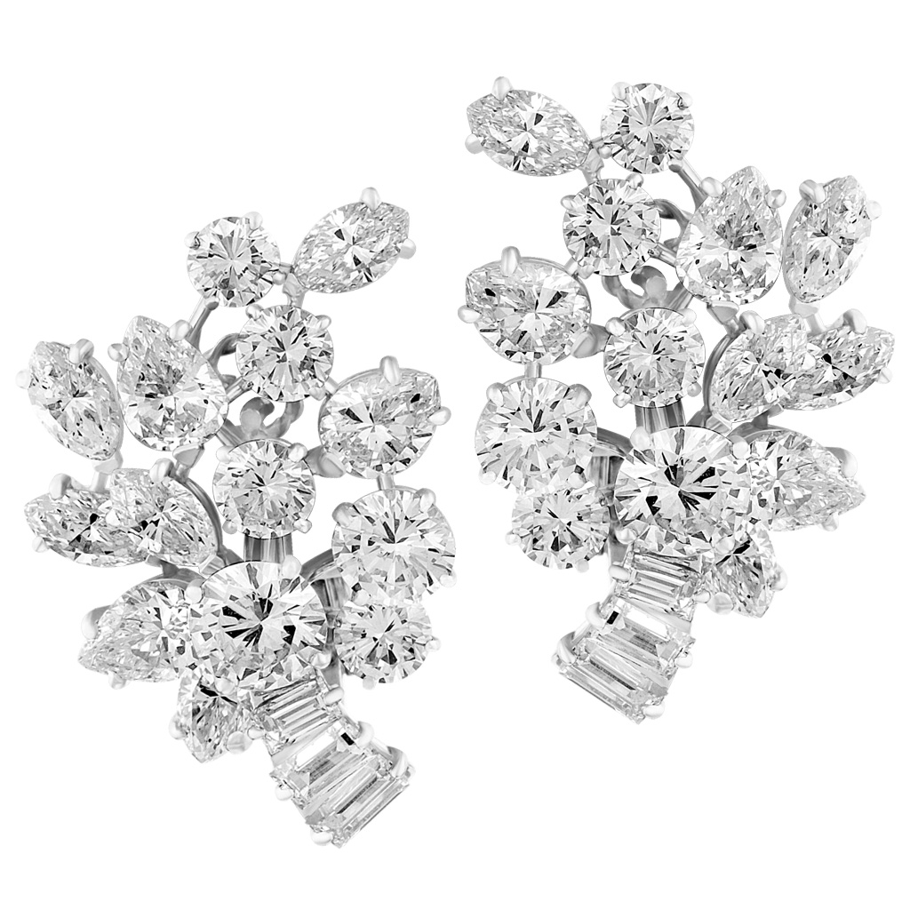 Graff Diamond Earring With Round Marquise Pear And Baguettes With app 9 Cts In Diamonds image 1