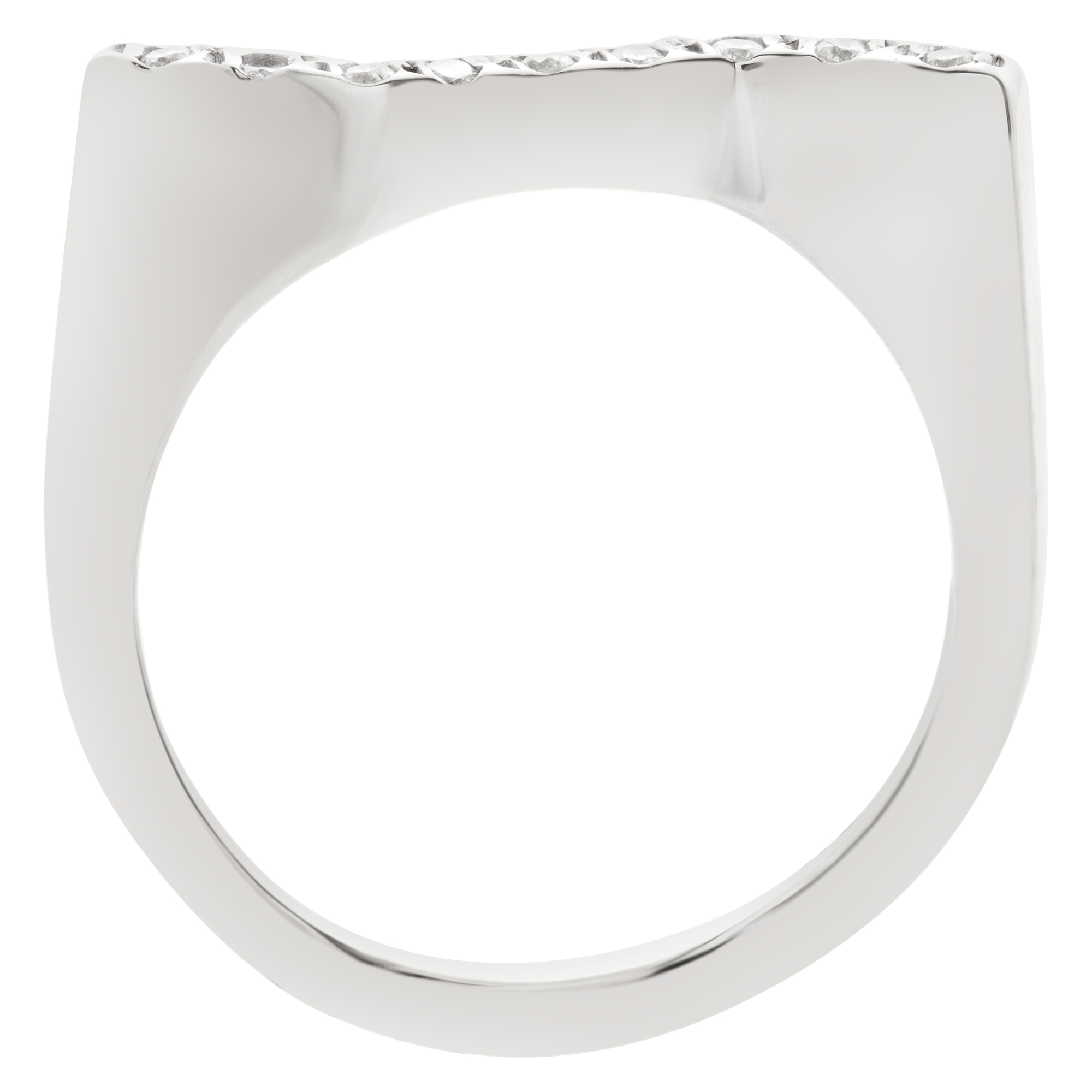 Zig-zag diamond line ring in 18k white gold, app. 0.10 carats. Size 8 image 4