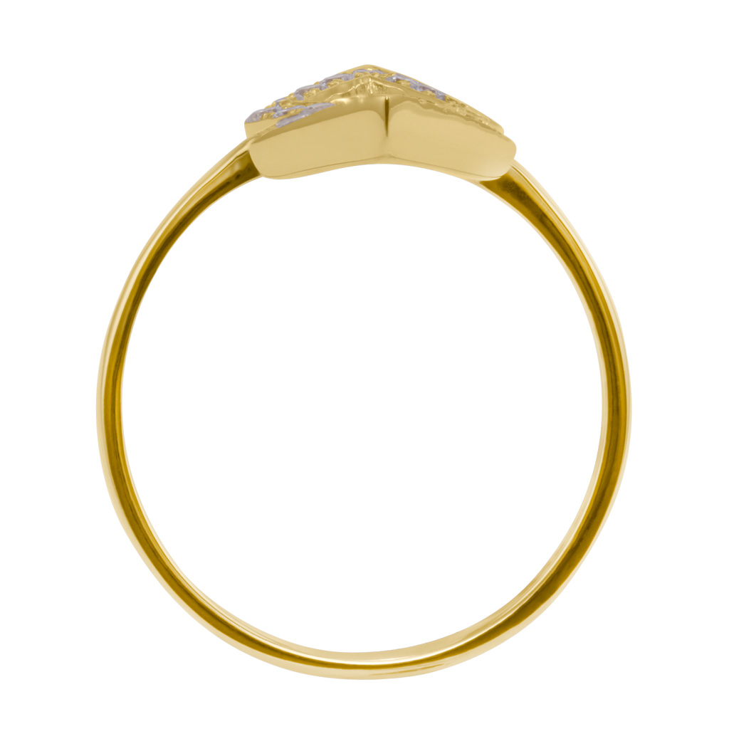 18k yellow gold diamond ring image 2