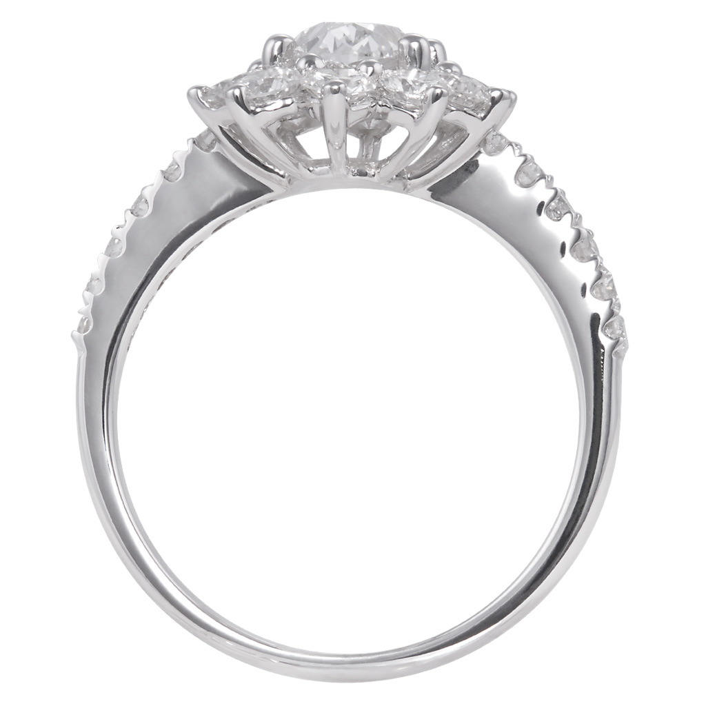 18k white gold diamond ring image 3