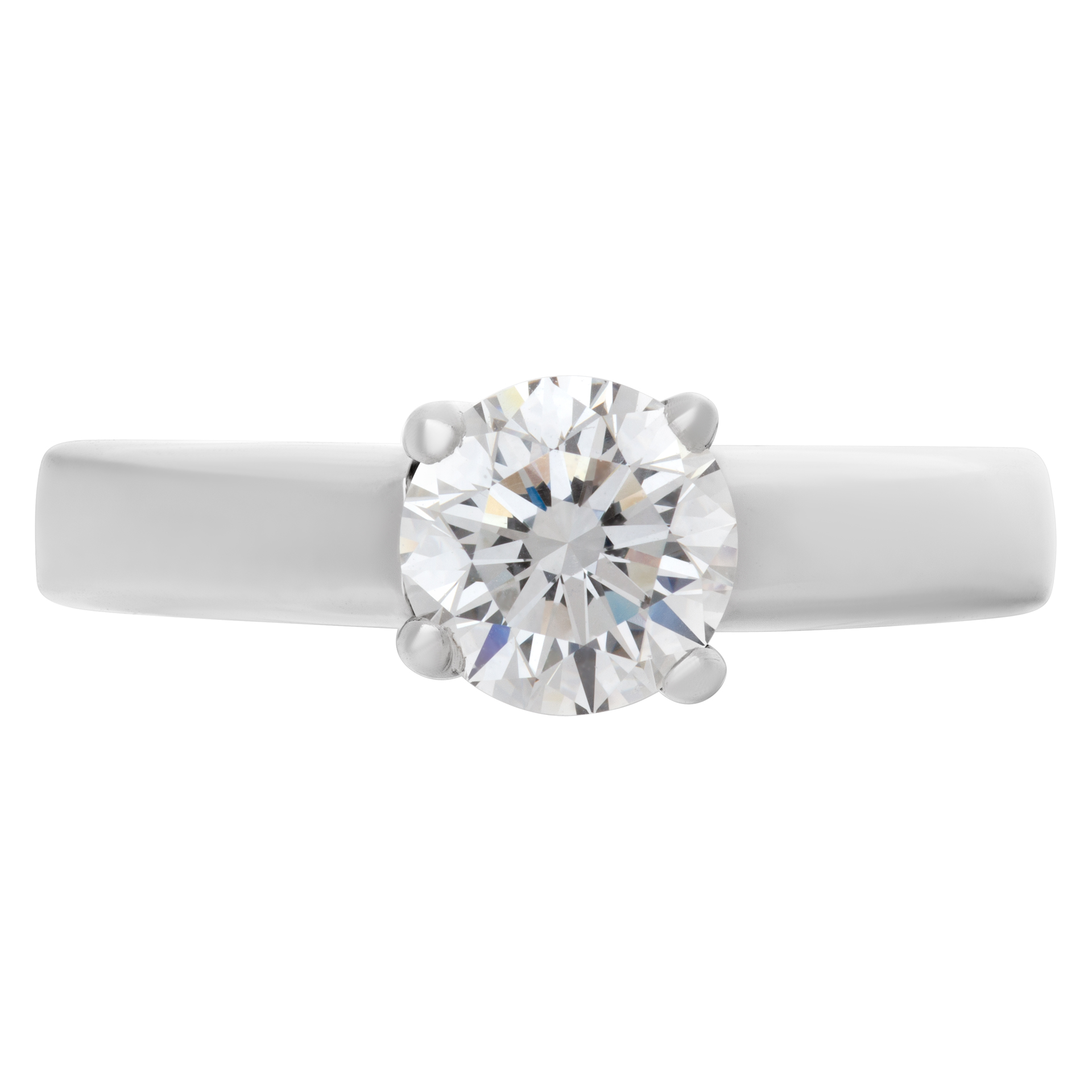 GIA Certified Diamond 1 ct (E color, VVS2 clarity) ring set in platinum. Size 5.25 image 2