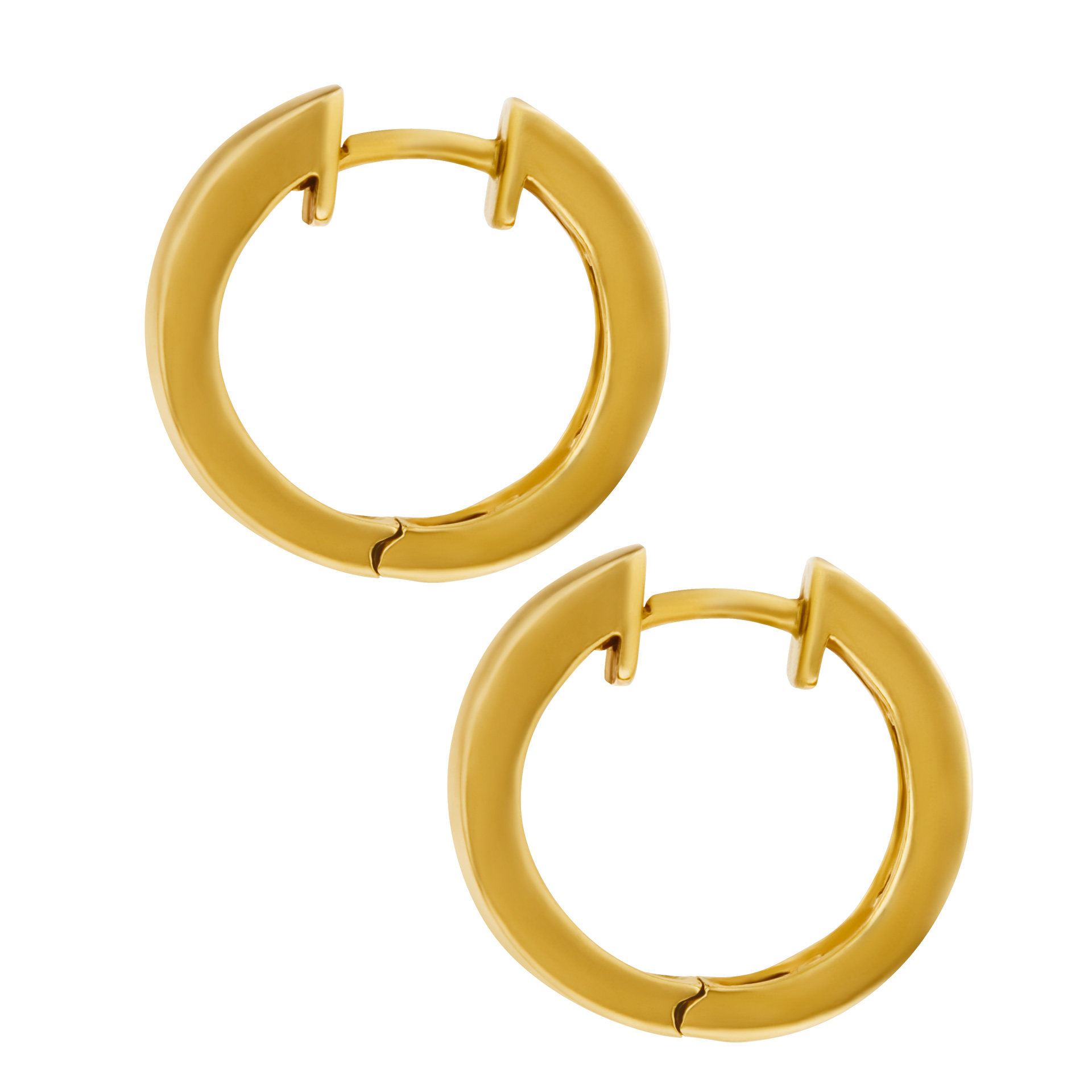 Diamond hoop earrings in 14k image 2