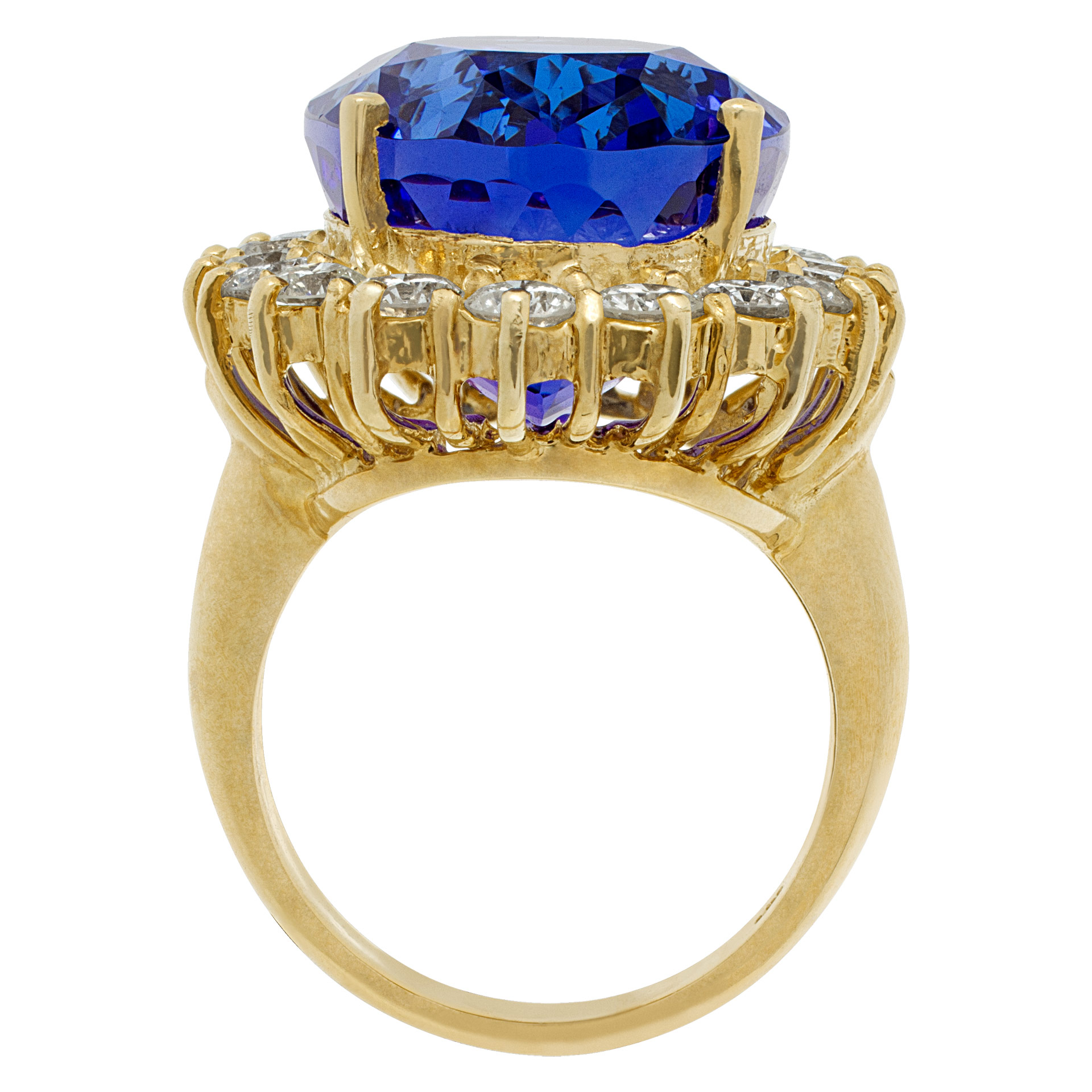 Tanzanite and diamond ring in 14k gold with approx. 25 carats tanzanite image 4