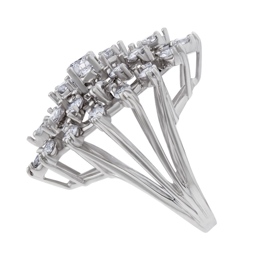 14k white gold a blizzard of diamonds with over 3.50 carats in diamonds image 2