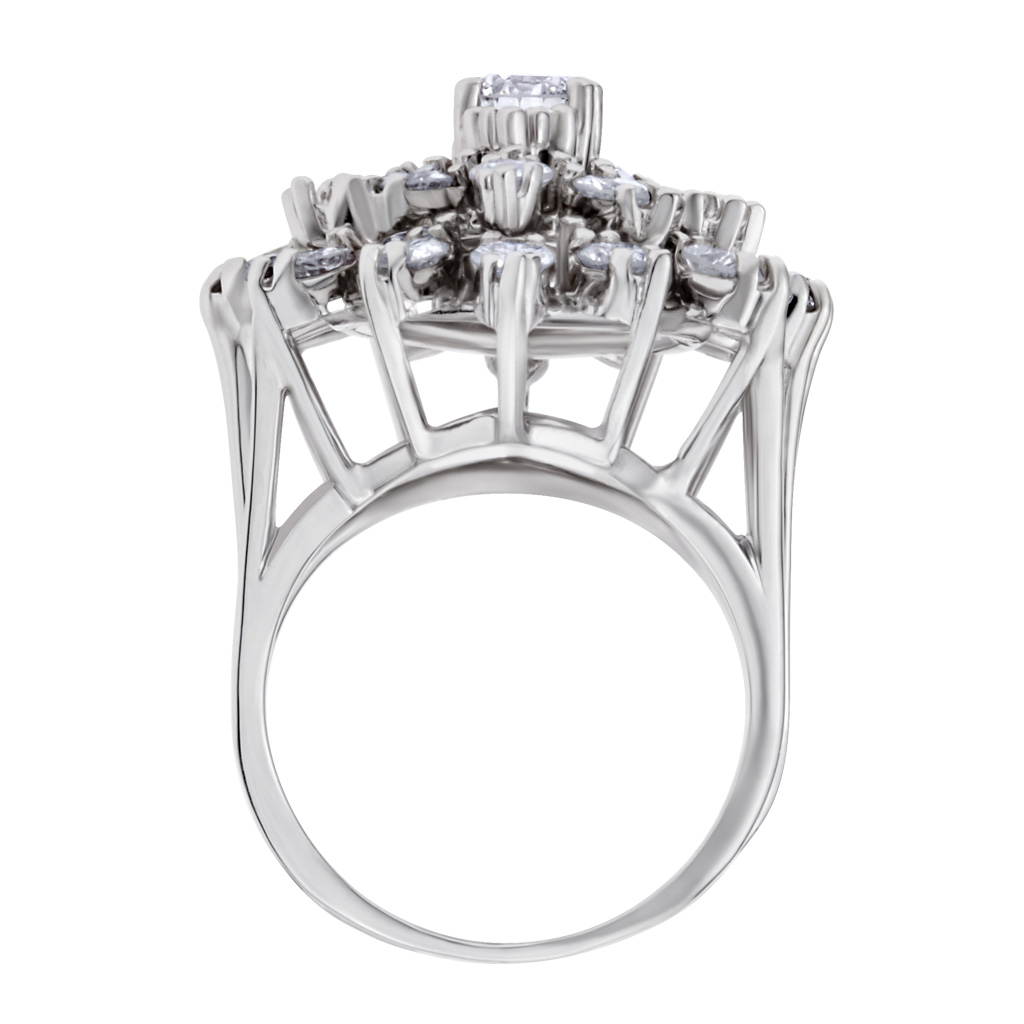 14k white gold a blizzard of diamonds with over 3.50 carats in diamonds image 3