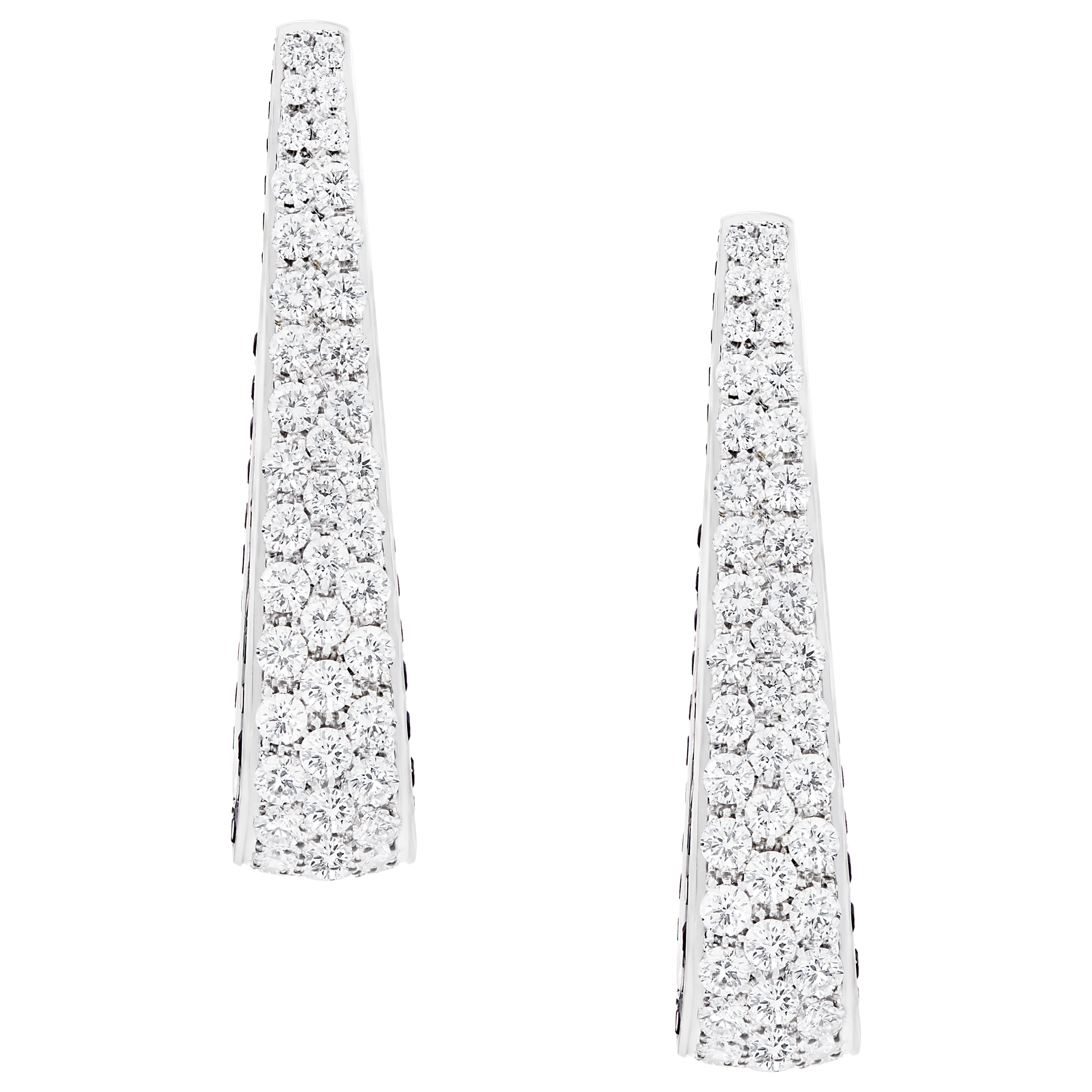 Glittering white and black diamonds earrings image 1