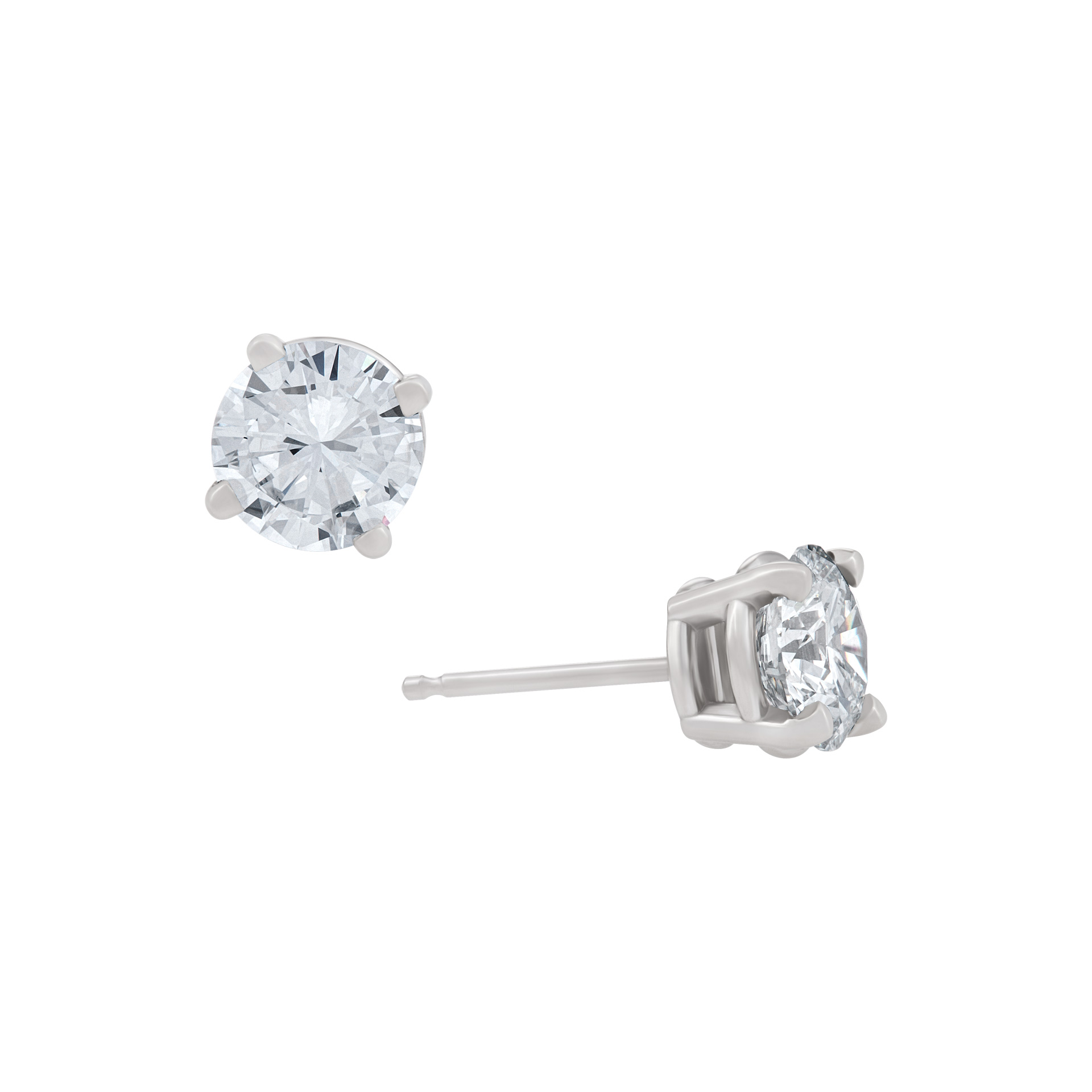 Gia Certified Diamond Studs .83cts G Color I-1 Clarity .82 D Color I-1 Clarity image 2