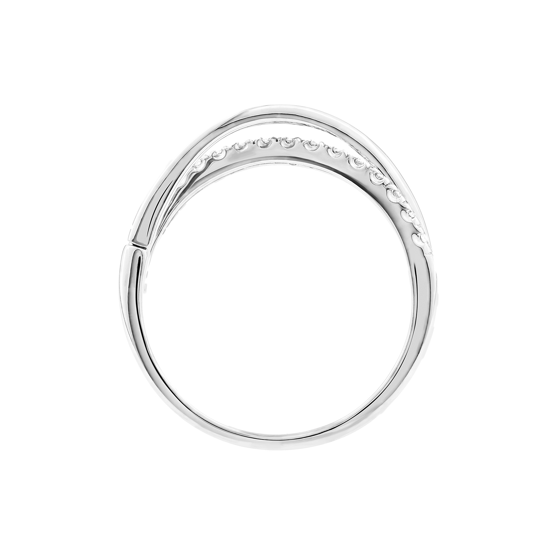 18K white gold ring with diamonds image 3
