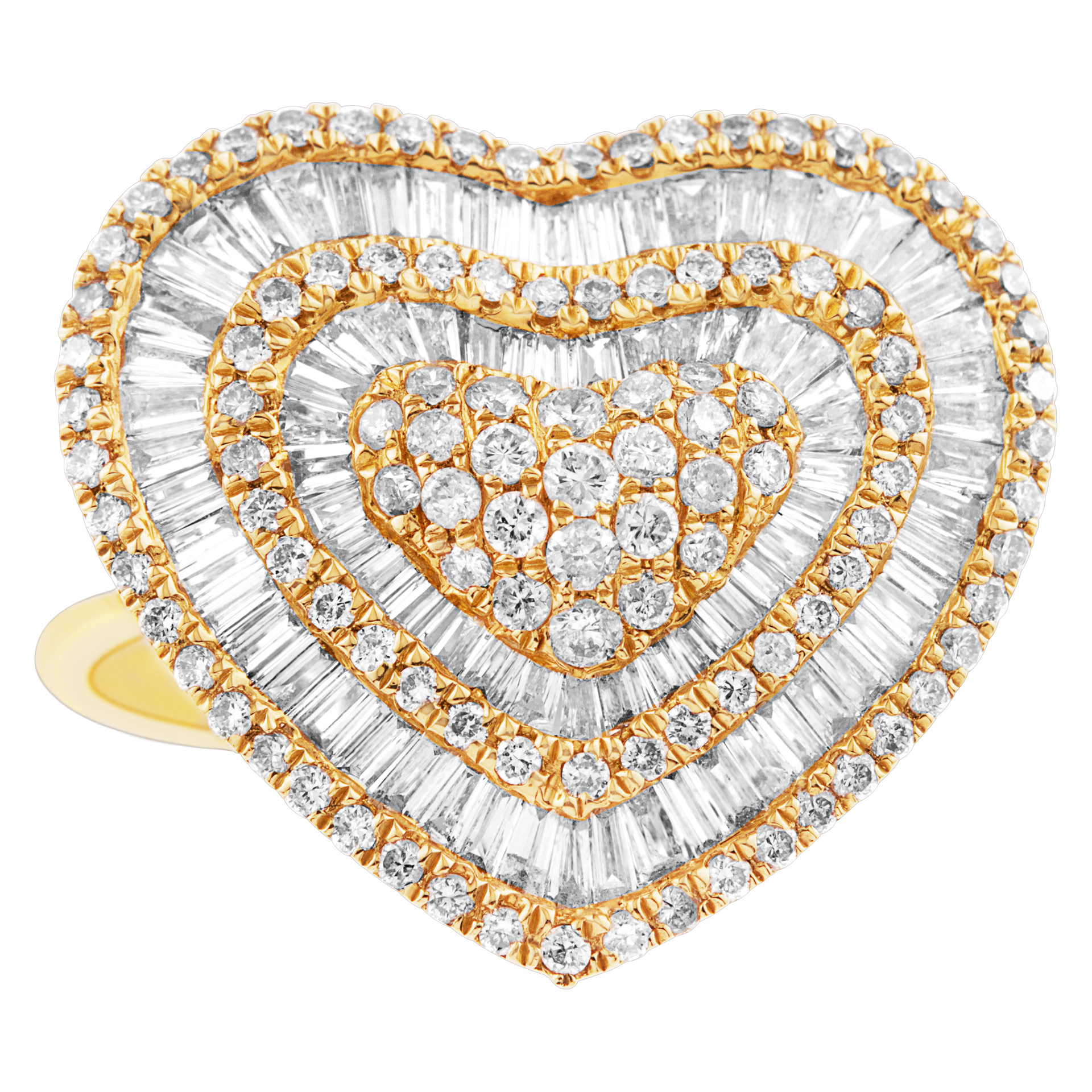 Diamond heart ring in 18K image 1